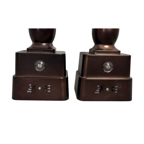 Bethlehem Lights Window Candles Sensor Battery Operated Bronze Lot Of 2 - Picture 6 of 12